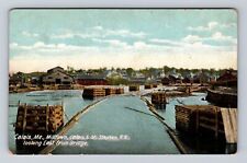 Calais ME-Maine, Milltown Calais And Street Stephen, Antique, Vintage Postcard picture