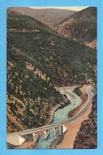 Postcard Floyd Hill Bridge Clear Creek Canyon Idaho Springs Colorado - Linen picture