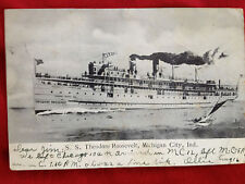 Great Lakes Steamship SS THEODORE ROOSEVELT Michigan City IN Steamer WWI troops picture