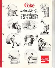 COKE ADDS LIFE TO... SPORTS  SCHOOL TABLET NOS MINT  C 1970S picture