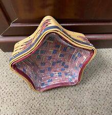 Longaberger Basket. Americana. Star-Shaped. Vintage. Made in USA. Patriotic Deco picture