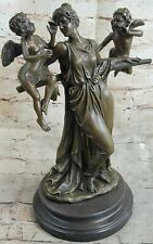 Baby Angel Woman Bronze Casting Art Decoration House Art Pedestal Marble Sale picture