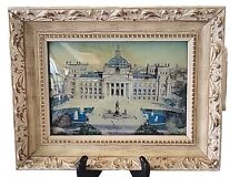 Berlin Reichslagsgebaude Souvenier Image In Curved Glass Framed picture