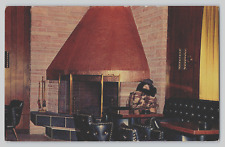 Postcard Alaska Nome North Star Hotel Gold Dust Lounge Fireplace Chrome A613 picture