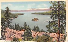 D1848 Emerald Bay and Lake Tahoe, CA - 1935 Teich Linen PC # 5A-H827 Deckle Edge picture