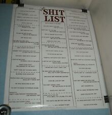 ROLLED 1981 The WASTE LIST NOVELTY HUMOR POSTER FUNNY PHASES 17.5 x 22.5 inches picture