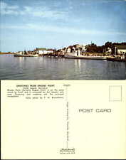 Greetings from Rhodes Point ~ Smith Island Maryland MD ~ fishing boats 1960s picture
