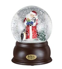 Old World Christmas Santa w/Penguin Pals 2016 Snow Globe Blower 54004 New NIB picture