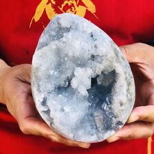 3.14LB Natural Beautiful Blue Celestite Crystal Geode Cave Mineral Specimen 2746 picture