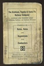 1966 ATCHISON TOPEKA & SANTA FE RAILROAD RATES RULES REGULATIONS FOR CONDUCTORS picture