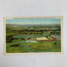 Postcard Massachusetts Greenfield MA Longue Vue Observatory Mohawk Trail 1930s picture
