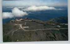 Postcard Aerial View Summit House Hotel Mt Washington Weather Station TV Station picture