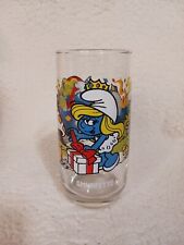 Vintage 1983 Smurfs SMURFETTE Drinking Glass Peyo Wallace Berrie & Co. picture