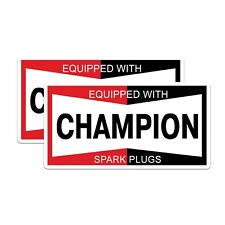 (2 Pack) Champion Spark Plugs Drag Racing window sticker 5
