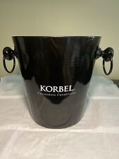 Korbel Champagne Aluminum Blk Ice Bucket Made in France picture