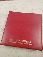 Vintage 1977 Ford Mercury Product Facts Book Red Vinyl 3 Ring Binder w/ Memos  picture