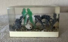 Vintage Acrylic Lucite Paperweight Coral, Seashell, Seaweed, Mermaids 3