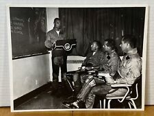 NAVY PILOTS GATHER BRIEFING BY COR USN VX-5 COMMANDING OFFER DON LORANGER VTG picture