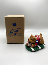 1998 Avon Teddy Bear Playing Football Sports Christmas Tree Ornament picture