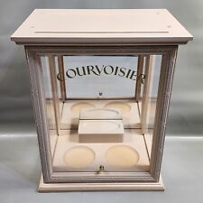 Vintage Courvoisier Bottle Display Lighted Case Wood Cabinet 16 5/8