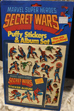 Vintage 1984 Marvel Super Heroes Secret Wars Puffy Stickers  Album Set EXCELLENT picture