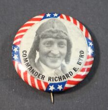 VTG Admiral Commander Richard E Byrd USN US Navy 1920s 1930s Pinback Button Pin picture