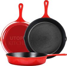 Saute Fry Pan - Pre-Seasoned Cast Iron Skillet Set ，New free freight picture