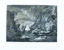 1838 BOOK PLATE PRINT PICTORAL HISTORY OF BIBLE BY N. POUSSIN THE DELUGE picture