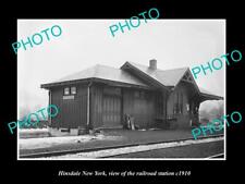 OLD 8x6 HISTORIC PHOTO OF HINSDALE NEW YORK ERIE RAILROAD STATION c1910 1 picture