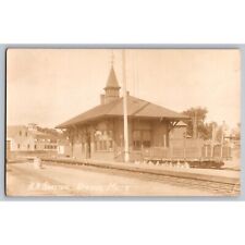 Postcard  Unposted Maine Divided R. R. Station Strong #742 picture