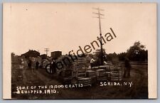 Real Photo 10,000 Wooden Shipping Crates Factory Scriba NY New York RP RPPC M268 picture