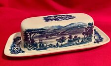 Liberty Blue,Covered Butter Dish,Lafayette,Staffordshire,Ironstone,England picture