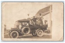 c1910's Plymouth Electric Light Company Truck Employees RPPC Photo Postcard picture