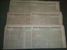 1828 THE NATIONAL GAZETTE NEWSPAPER LOT OF 14 - NICE ADVERTISEMENTS - NP 1444 picture