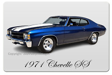 1971 Chevelle SS Beautiful Photo Rendition on an Premium Aluminum Sign 8