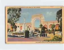 Postcard Rainbow Girl Statue Fountain of Life Court of the Flowers World's Fair picture