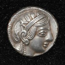 Ancient Greek Attica Athens Silver Owl Tetradrachm Coin Circa 454-404 BC picture