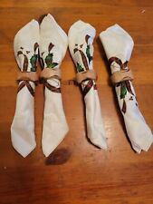 Vintage Decorative Christmas Napkins with Napkin Rings picture
