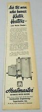 1950 Print Ad CE Heatmaster Hot Water Heaters Combustion Engineering Chattanooga picture