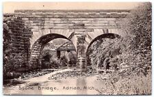 Postcard MI Adrian Michigan Stone Bridge Lenawee Co MI06 picture