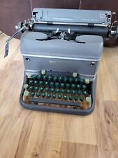 Vintage L.C. Smith & Corona Super Speed Grey W/Green Keys Typewriter picture