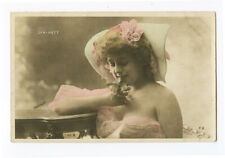 c 1905 Theater Music Hall PRETTY LADY Jan-Hett cabaret French photo postcard  picture