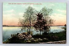 Winona Lake IN-Indiana, Pretty Views, Antique, Vintage c1908 Postcard picture