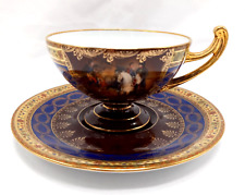 Carlsbad Fine Porcelain Tea Cup & Saucer Napoleon? White  Horse picture