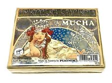 New Sealed Piatnik No. 253942 MUCHA Princezna Hyacinta Playing Cards Double Deck picture