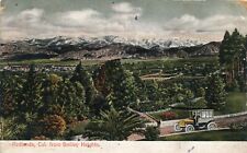 Redlands, California from Smiley Heights with car 1908 posted German antique picture