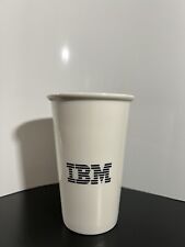 IBM White Ceramic Coffee Mug Cup - Single Black Logo - Vintage picture