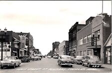 Fremont, NE Nebraska Main Street at Military Coca Cola Rexall RPPC Postcard H732 picture