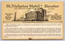 Decatur Illinois~St Nicholas Hotel~Dining Rm & TavernOn Lincoln Square~~Vintage  picture