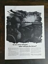 Vintage 1943 Every Civilian A Fighter WWII Full Page Original Ad picture